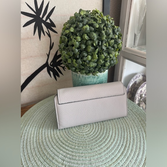 Jasper Conran Light Gray Pebble Leather Wallet euc - Picture 12 of 16